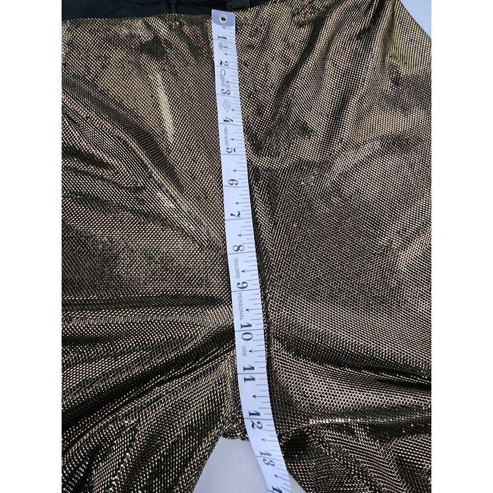 h:ours Revolve Sonora split leg metallic pants gold sz M lined party nye date - Picture 8 of 11